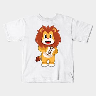 Lion American Football Sports Kids T-Shirt